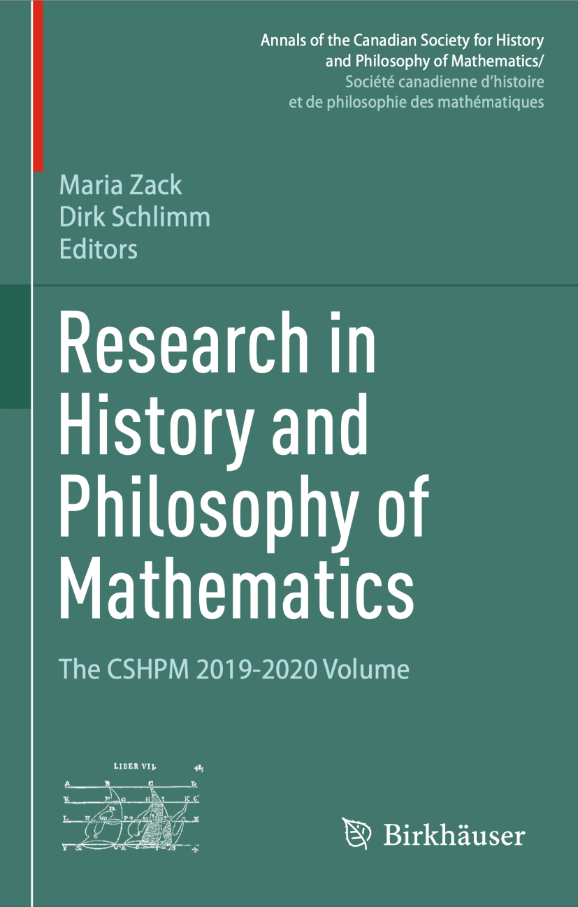 Cover Image of Research in History and Philosophy of Mathematics: The CSHPM 2016 Annual Meeting in Calgary, Alberta
